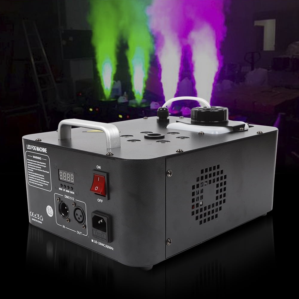 Wildnix 900W Fog Machine with RGB LED Lights, 8000 CFM Output, 5-Min Heat-Up, 0.28 Gal Tank Capacity, Remote Control and DMX512 Compatible for Stage and Party Effects