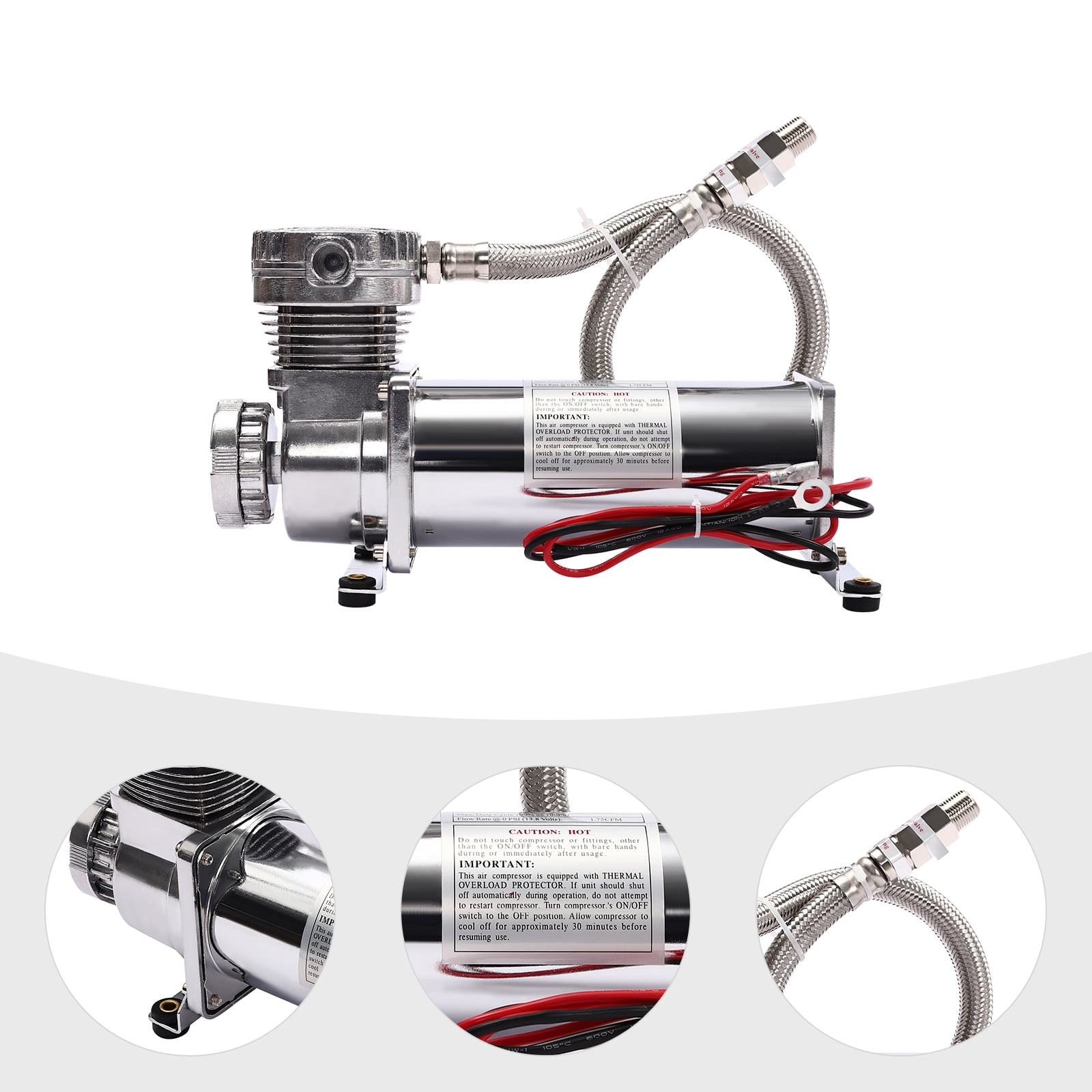 Wildnix Air Compressor – High-Quality Iron & Copper, Fast Inflation, Quiet Operation, Lightweight Design