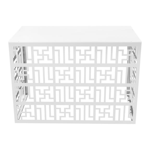 Wildnix Air Conditioner Fence, Modern Aluminium Alloy Protective Screen for Outdoor AC Unit with Top Space for Decoration, Easy Installation