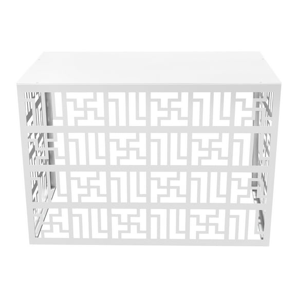 Wildnix Air Conditioner Fence, Modern Aluminium Alloy Protective Screen for Outdoor AC Unit with Top Space for Decoration, Easy Installation