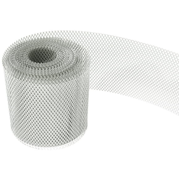 Aluminium Gutter Guard Mesh, 50ft Long, Silver, and Heat-resistant, Prevents Debris Blockage, Easy to Install and Clean, with Gloves Included