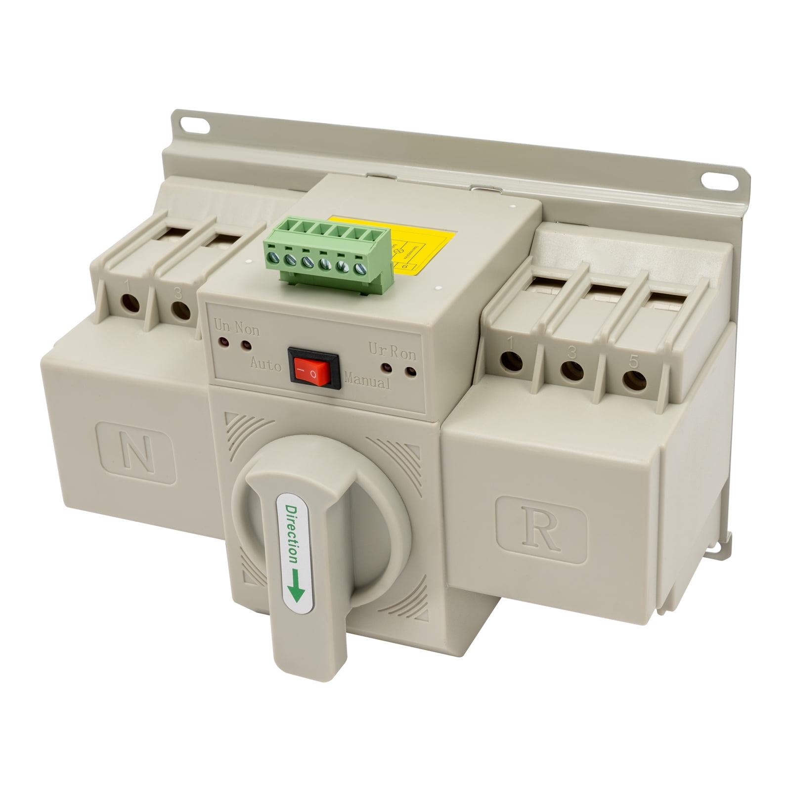 Wildnix Automatic Transfer Switch with Dual Power Supply, High-Quality Plastic Construction, Fast Switching (2S), Easy Installation, Manual or Auto Mode for Reliability and Safety