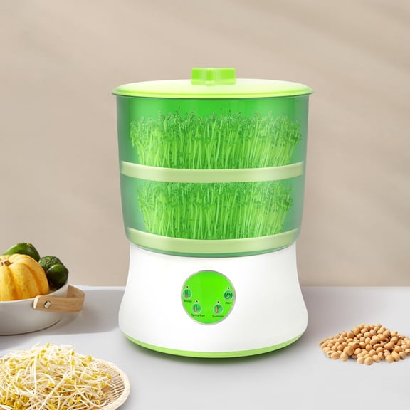 Wildnix Bean Sprouts Machine with Double Layers, 20W Power, 2.5-4 Days Sprouting Time, Automatic Watering for Easy Home Gardening
