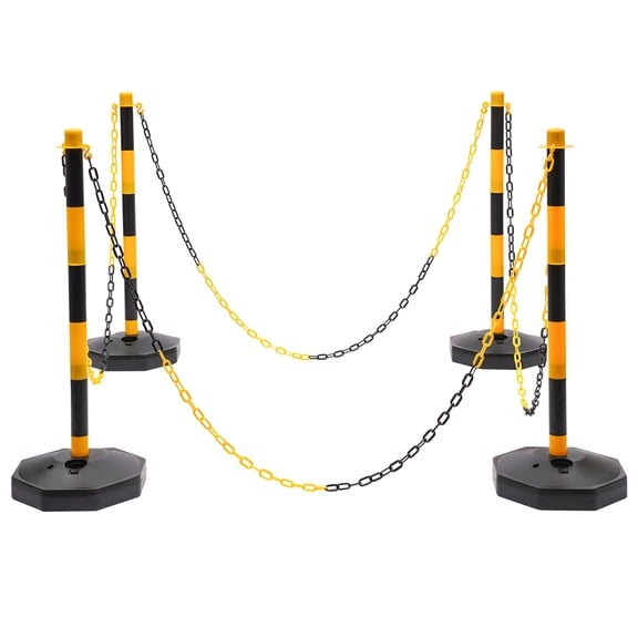 Wildnix Belt Barrier with Adjustable Height, Fillable Base, Lightweight, PE Material, Easy to Assemble, for Crowd Control, Traffic Safety, and Events
