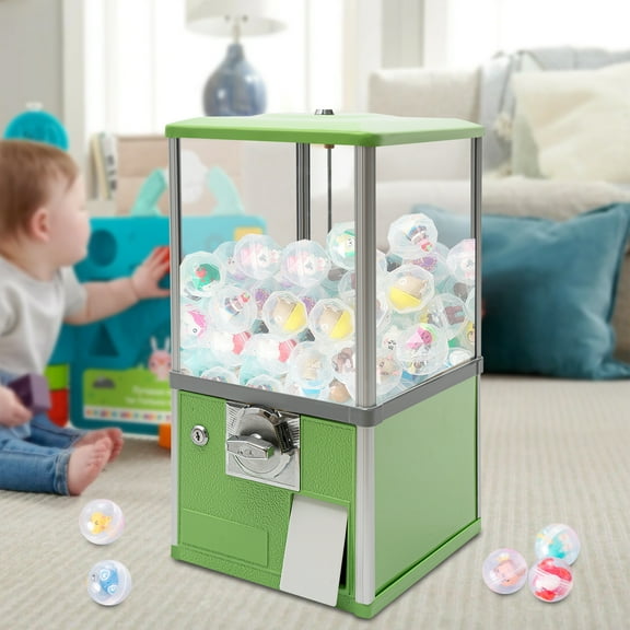 Wildnix Bright Green Vending Machine with Large Capacity for 200 Capsule Toys, Security Lock, No Installation Needed, Perfect for Children and Profit