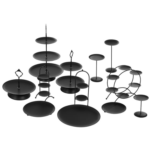 Wildnix Cake Stands Set for Desserts, Iron Display Stands with Solid Base, Round Plates, Practical Handles, Modern Design for Bakeries, Cafes, and Home Parties
