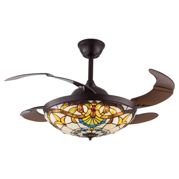 Wildnix Ceiling Fans with LED Light, Reversible Wind Direction, Silent 56W Motor, Adjustable Lighting and Timer Function, Ideal for Bedroom and Living Room