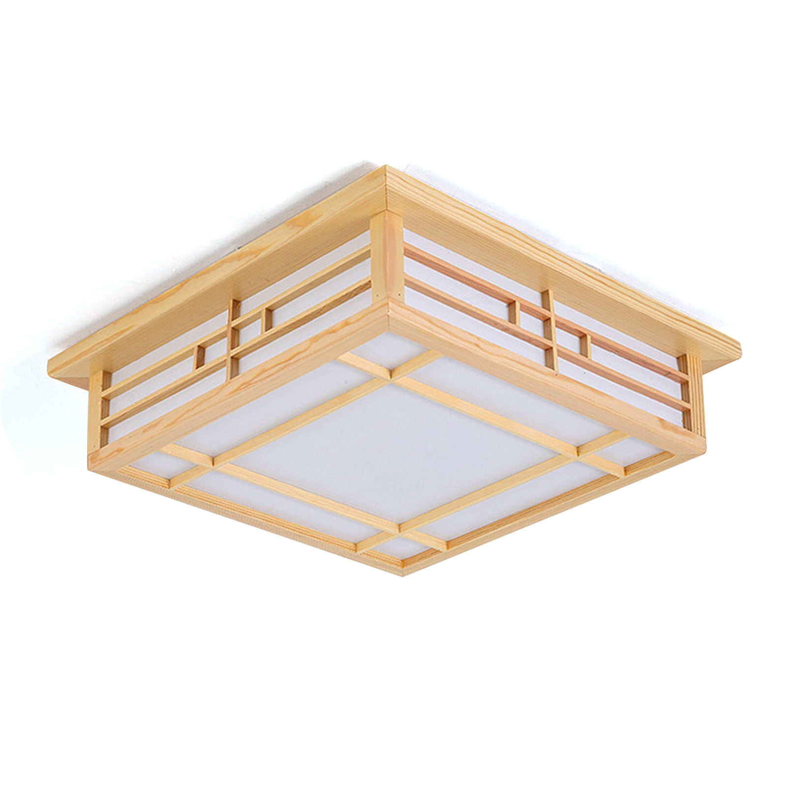 Wildnix Ceiling Lights with Adjustable Color Temperature (3000K-6400K), Remote Control, Memory Function, Wooden Frame, and Energy-Saving Features
