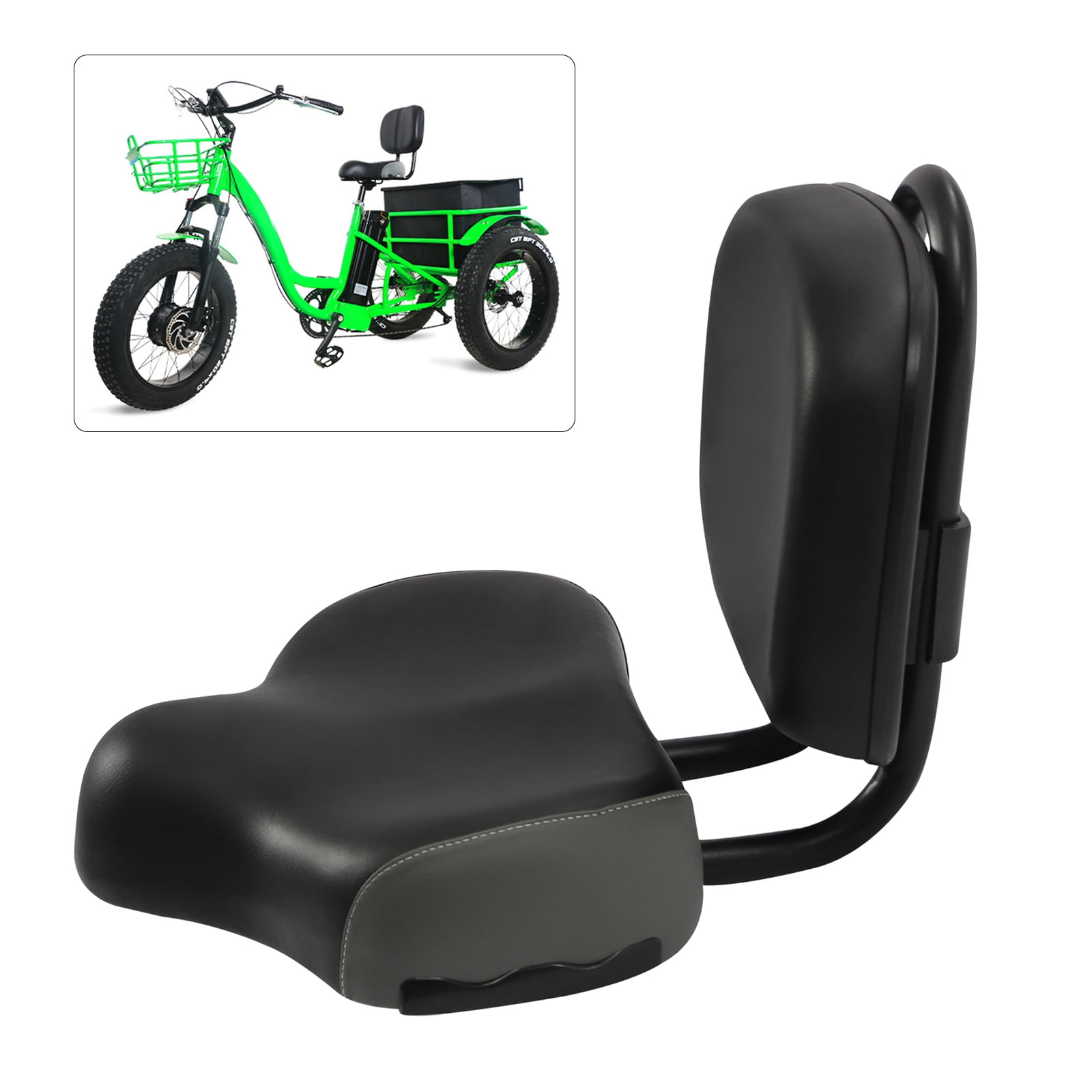 Wildnix Comfortable and Safe Bike Seat with Backrest for Tricycles and Electric Vehicles, Adjustable Cushion for Ergonomic Sitting