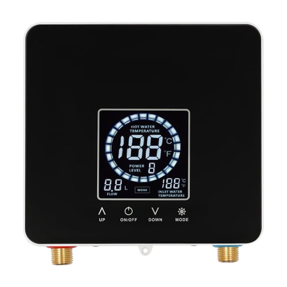 Wildnix Compact Instant Electric Water Heater, 5500W High Efficiency with Remote Control, Adjustable Temperature Modes for Kitchen Use