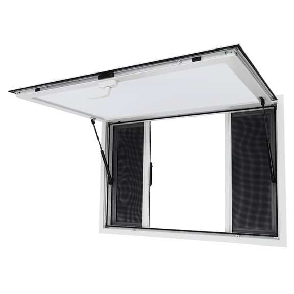 Wildnix Concession Window with Awning, Premium Aluminum Alloy, Sliding Screens, Double Waterproof Seals, Easy to Open/Close, 80 Maximum Angle, Weather-Resistant, Ideal for Food Trucks