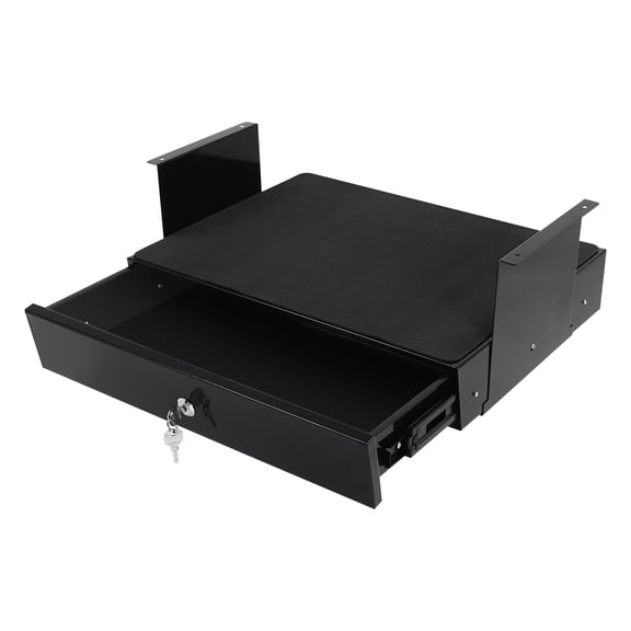 Wildnix Under Desk Mounted Pull-Out Drawer, High-Quality Iron Organizer for Mouse, Charger, Sticky Notes, Anti-Corrosion, Rust-Resistant, Space-Saving Desk Storage, Easy to Install and Clean