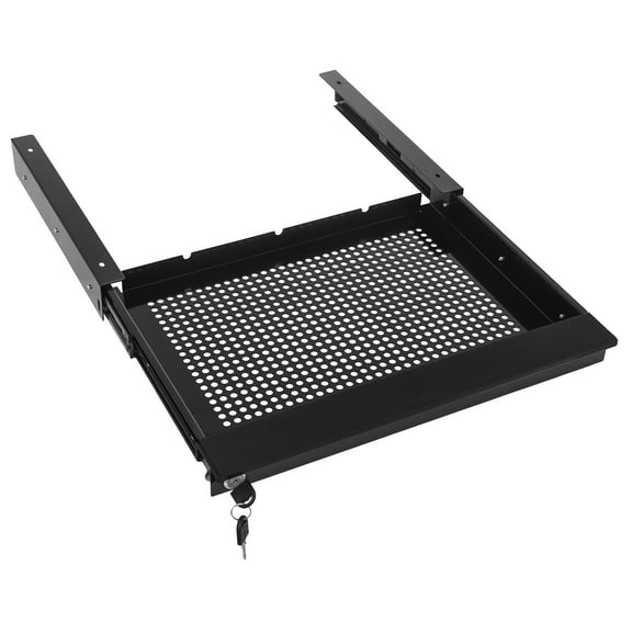 Wildnix Under Desk Mounted Pull-Out Drawer, Sturdy Iron Construction, Anti-Corrosion, Non-Toxic, Rust-Resistant, Organize Mouse, Charger, and Sticky Notes, Space-Saving Design