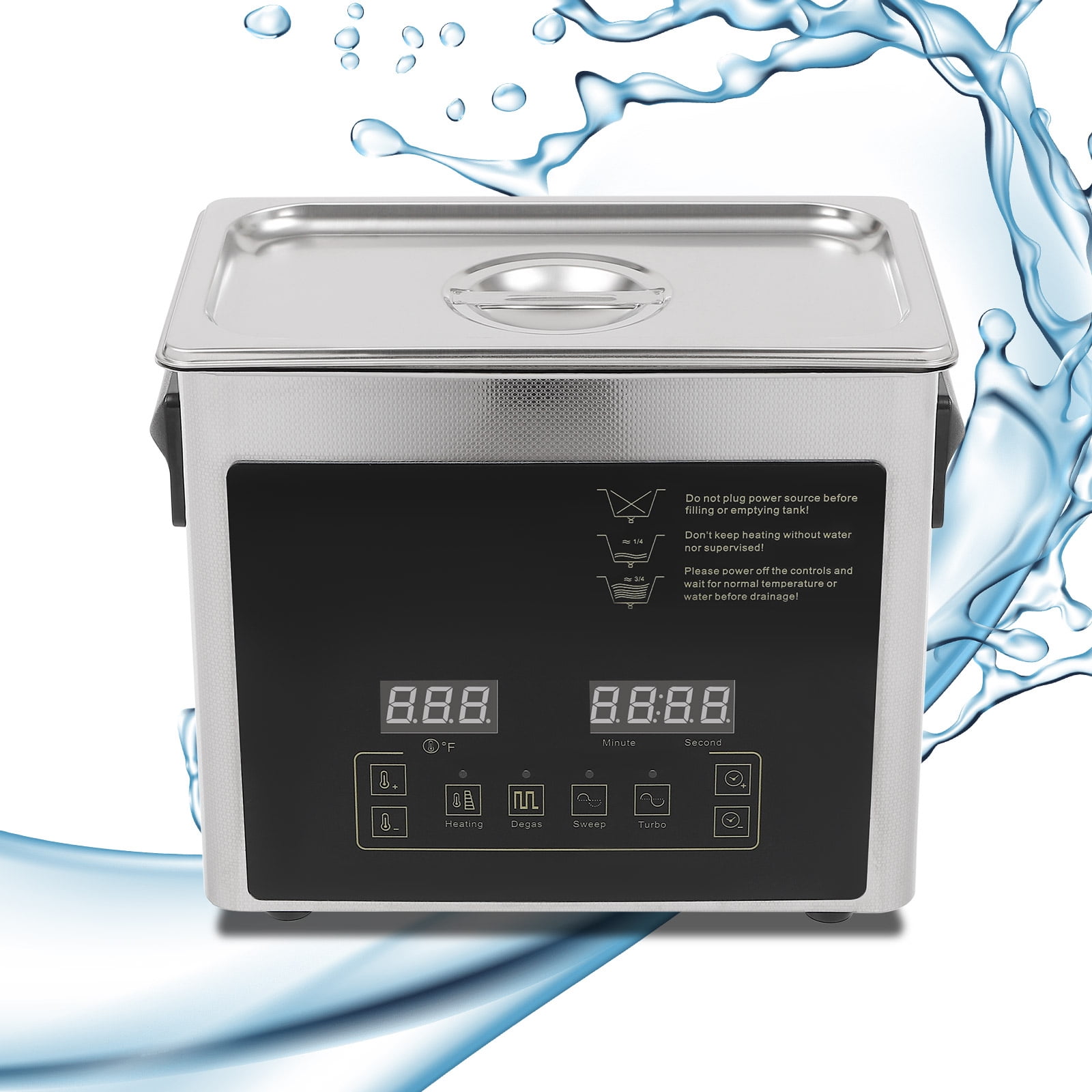 Wildnix Dual Frequency Ultrasonic Cleaner with Timer, Heating Function, 3 Cleaning Modes, 120W Ultrasonic Power, 3.2L Capacity for Laboratory Use