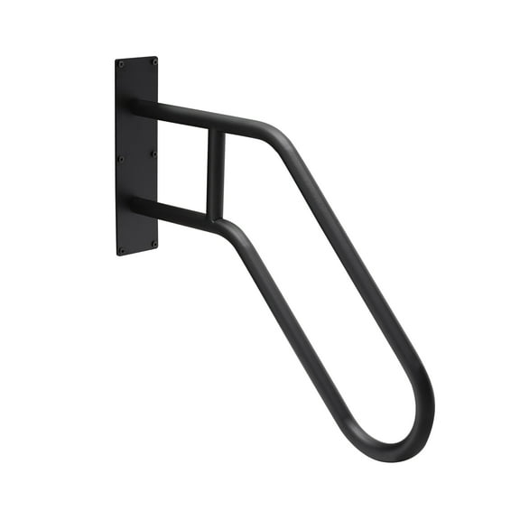 Wildnix Durable Metal Stair Railing with U-Shaped Elbow and Cross Bar, Supports Up to 660 lbs, Easy Installation, Simple Design for Indoor and Outdoor Use