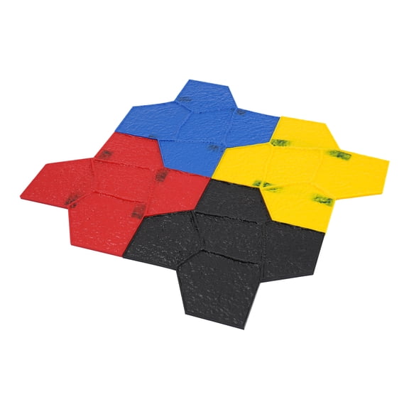 Wildnix Durable Seamless Texture Stamp Mat Set of 4, High-Quality PU Material for Concrete Stamping, Natural Stone Pattern, Easy to Use and Carry