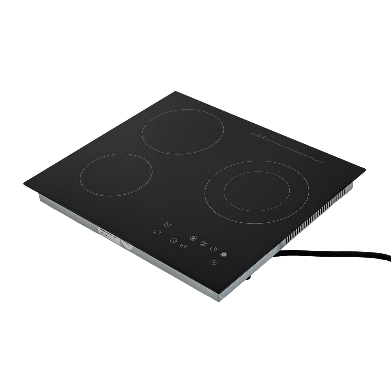 Wildnix Electric Cooktop with 9 Heating Levels, 3 Burners, and Far Infrared Heating Technology for Fast and Even Cooking