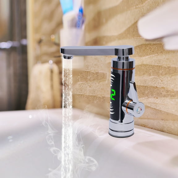 Wildnix Electric Kitchen Faucet with Instant Heating, 3, 000W Power, Dual-Use Hot & Cold Water, HD Display, 360 Rotation, and Adjustable Temperature
