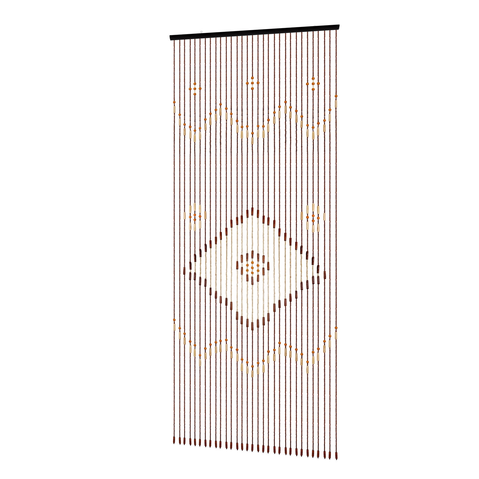 Wildnix Elegant Macrame Chiffon Door Beads Curtains, 6 Panels of White Ceiling Drapes for Weddings, Parties, and Home Decor