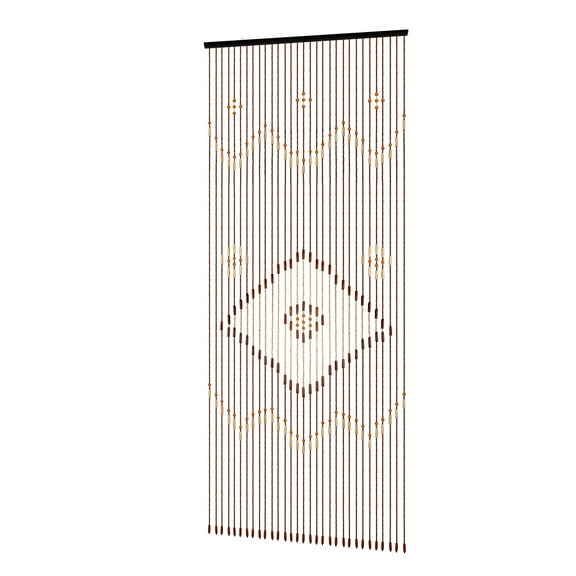 Wildnix Elegant Macrame Chiffon Door Beads Curtains, 6 Panels of White Ceiling Drapes for Weddings, Parties, and Home Decor