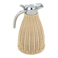 thumbnail image 1 of Wildnix Elegant Rattan Thermal Carafe with One-Hand Push Button, Ergonomic Handle, Silicone Lid, and U-Shaped Spout for Hot and Cold Beverages, 1 of 6