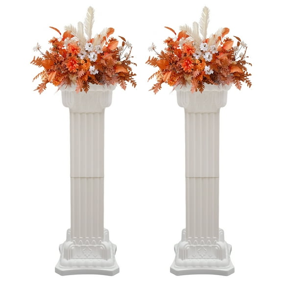 Wildnix Elegant Wedding Roman Column Sculpture, Sturdy and Durable White Pillars, Stable Structure, Perfect for Creating a Romantic Atmosphere