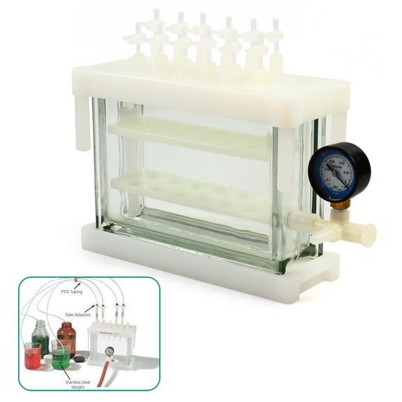 Wildnix Extraction Apparatus with 12 Test Tube Holes, High-Class Paraformaldehyde, PP, and Quartz Sand Construction, Durable, Rust-Resistant, High Negative Pressure Resistance, Compact for Lab Use