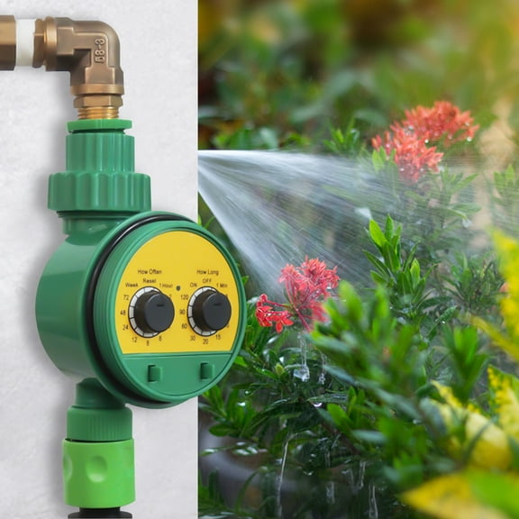 Wildnix Garden Irrigation Timer, Waterproof ABS Water Timer for Plants, Adjustable 1-120 Min Watering Time, 1H-7 Days Settable Frequency