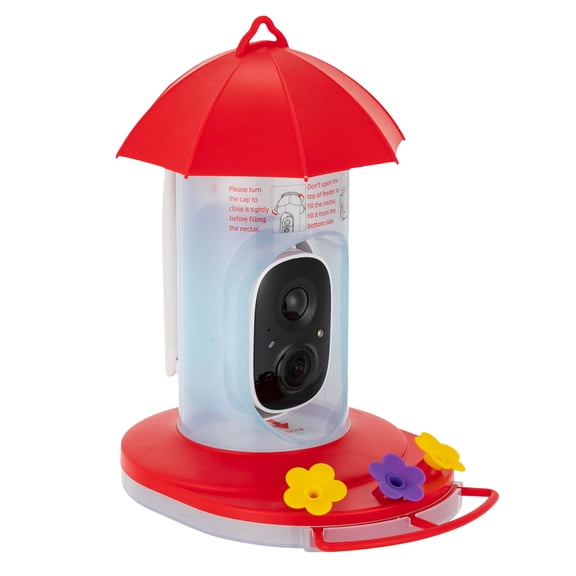 Wildnix HD Bird Feeder with Night Vision, 19201080P Camera, Bi-Directional Microphone, Remote Viewing via App, 5200mAh Battery, Easy Mounting
