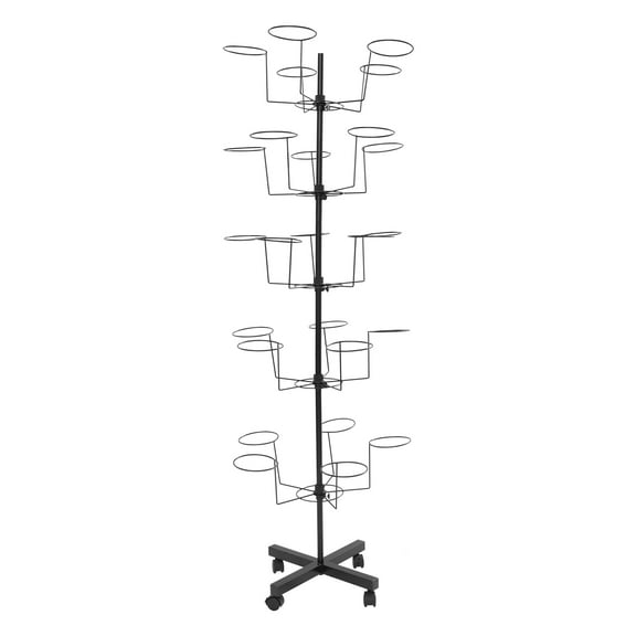 Wildnix Hat Rack Display Stand, Elegant Free-Standing Hat Organizer for Home and Retail Use, with Sturdy Base and 4 Wheels for Easy Mobility
