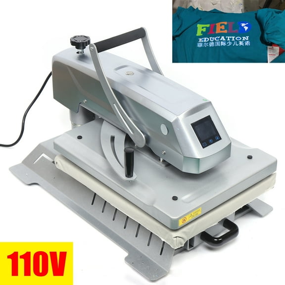 Wildnix Heat Press Machine with Adjustable Pressure, Intelligent Temperature Control (0-500°F) & Timing (0-999 Sec), Ideal for T-Shirts