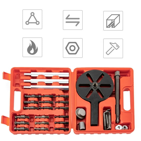 Wildnix High-Quality Bearing Puller Set with 18 Tools, Includes 3 Tie Rods, 6 Pullers, Multifunction Disk, Top Rod & Gaskets for Easy Bearing Removal
