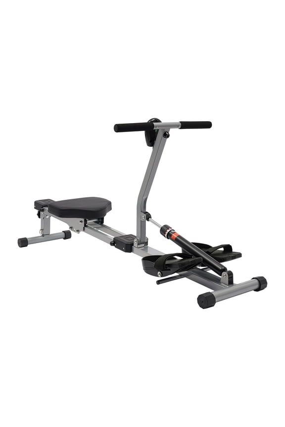 Hydraulic Rowing Machine with Adjustable Resistance, Anti-Slip Pedals, LED Display, Suitable for Home Fitness, Max Load 264.55lbs