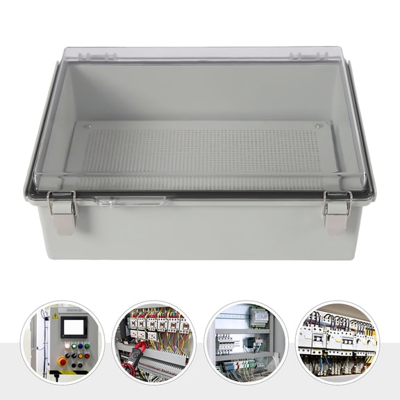 Wildnix IP67 Rated Electrical Junction Box, Waterproof and Dustproof ABS Material with Stainless Steel Latch, Wall Mountable, Ideal for Outdoor Use