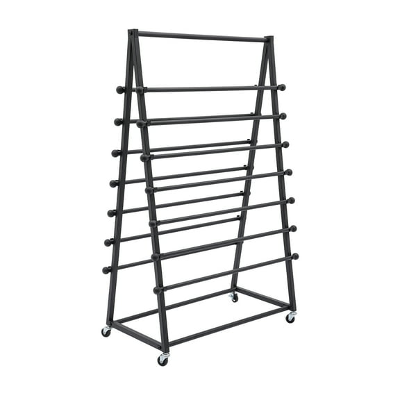 Wildnix Industrial Ribbon Organizer for Scarves, 8-Tier Freestanding Storage Rack with Carbon Steel Frame and Spherical Crossbars, &nbsp; Design for Home Decor