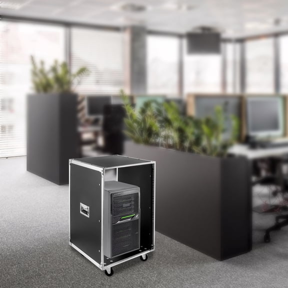 Wildnix Large Capacity Removable Network Cabinet with Built-In Handles, Wheels, and Moisture-Proof Raised Bottom for Easy Movement