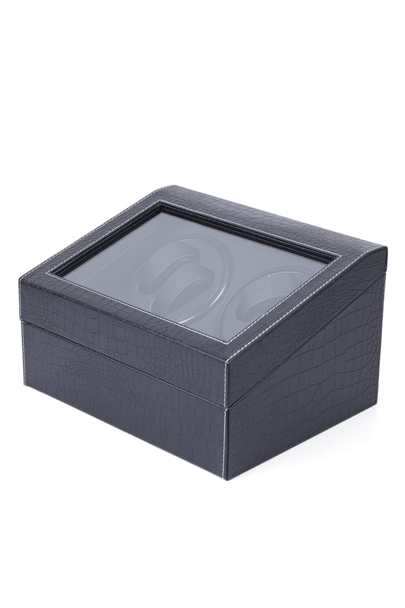 Luxurious PU 4+6 Automatic Rotation Watch Winder Box with Design, Convenient Watch Storage and Display, Ideal for Home or Shop Use