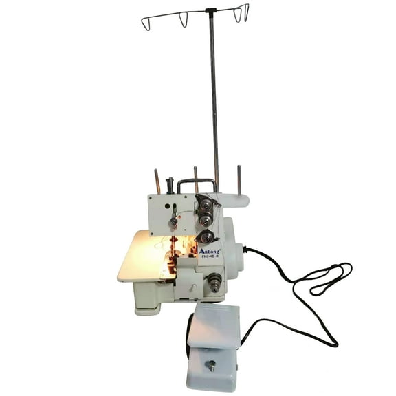 Wildnix Metal Frame Overlock Machine, 4 Thread Lockstitch, Adjustable Needle Pitch, 1200 Stitches/Min, High Efficiency for Edge Locking
