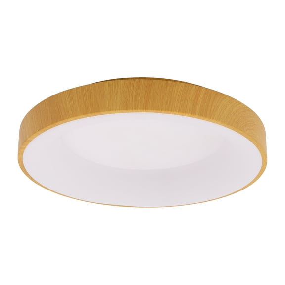 Wildnix Modern Ceiling Lights with LED Strip, Adjustable Light Color, Circular Wood Grain Design, Thin Body, Easy to Install, Ideal for Home