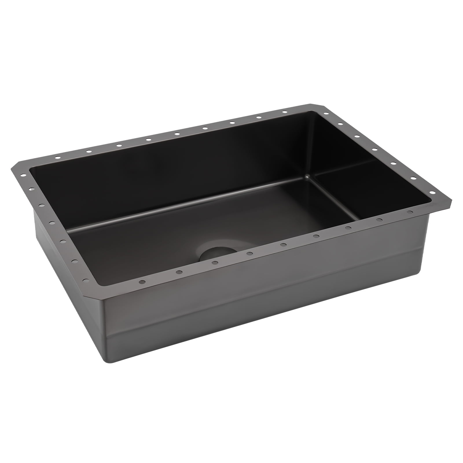 Wildnix Modern Rectangular Bathroom Sink, Undermount Design, Brushed 304 Stainless Steel, Pop-Up Drain Included, 6.07 Gallon Capacity, Stylish and Space-Saving for Your Bathroom