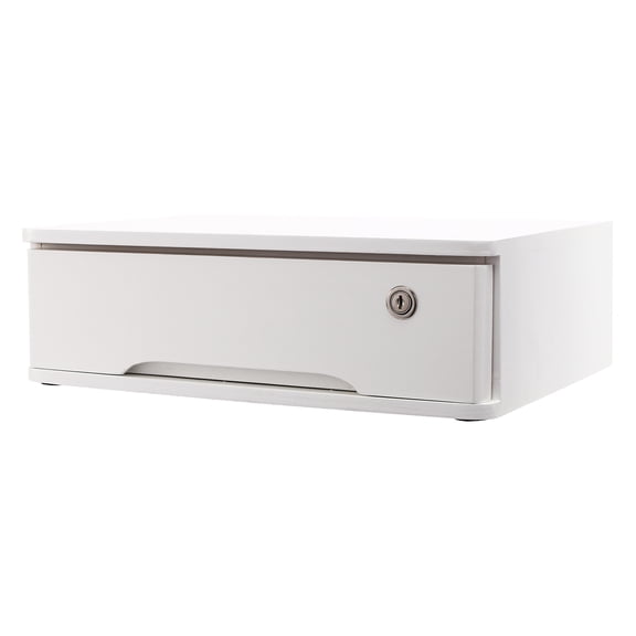 Wildnix Modern Wooden Desktop Storage Box with Drawer and Lock, High-Quality Wood, Non-Slip Mats, Secure Storage, 1 Drawer, Convenient Lock