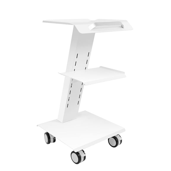 Wildnix Multi-Function Salon Trolley Cart with Adjustable Height, 3 Tiers, Lockable&nbsp; Wheels, Power Socket for Beauty, Medical & Lab Work