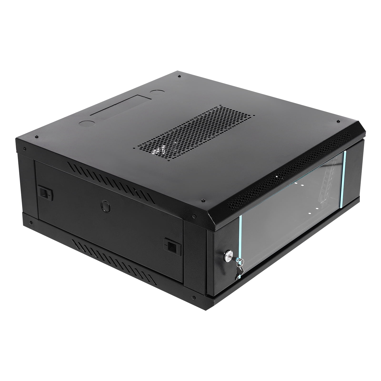 Network Router Iron Wildnix Network Cabinet, Sturdy Cold-Rolled Iron and Glass Construction ...