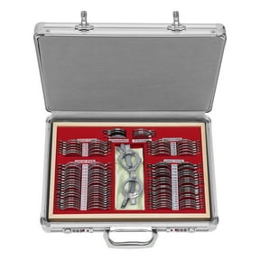Wildnix Optical Trial Lens Set, Glass & Metal Lenses for Vision Correction, Includes Sphere, Cylindrical & Prismatic Lenses, Portable Case for Easy Carrying
