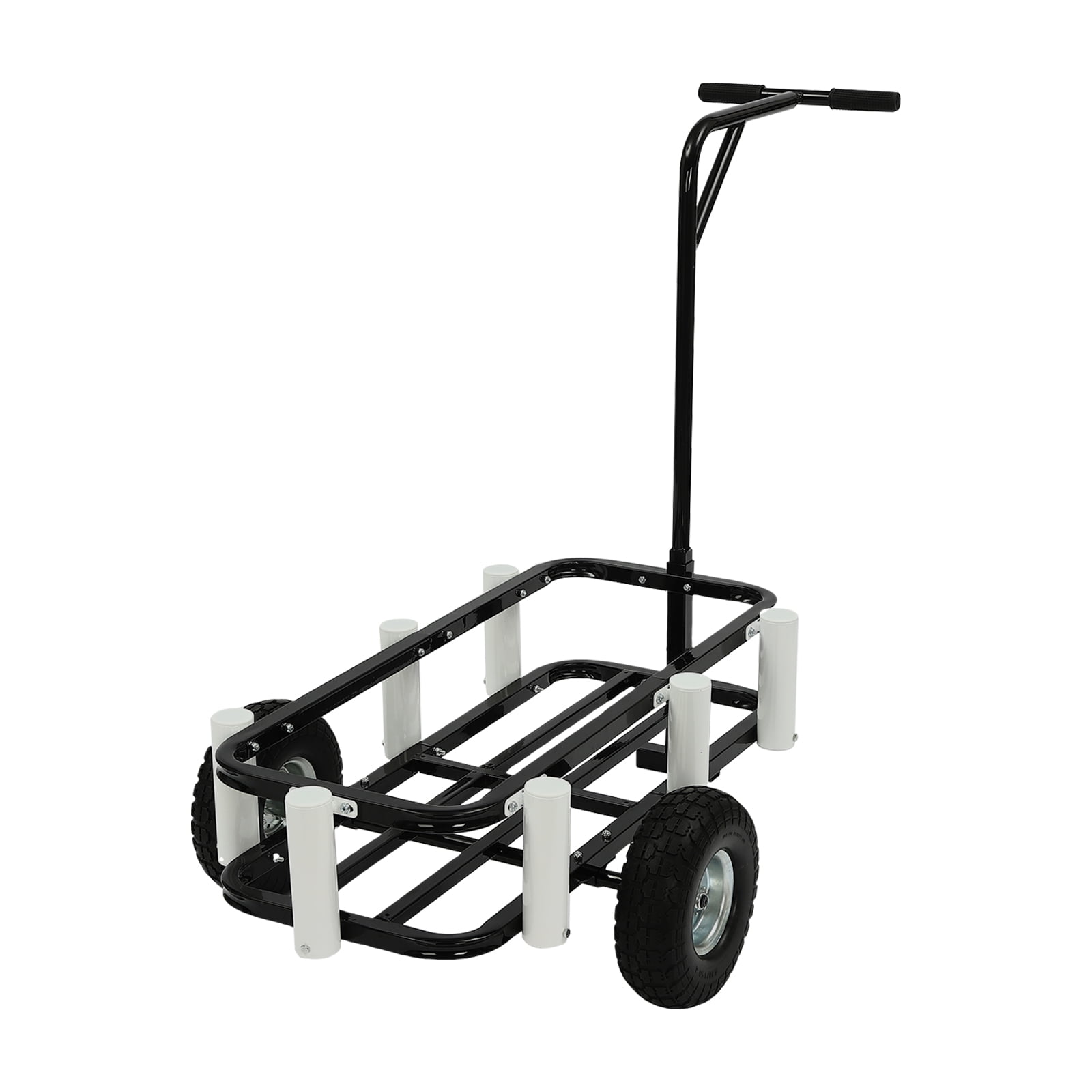 Wildnix Outdoor Fishing Folding Fishing Cart, High-Carbon Steel Construction, 198.42 lbs Load Capacity, Solid Rubber Tires for Beach, Snow, and Mud Terrain, Easy Assembly