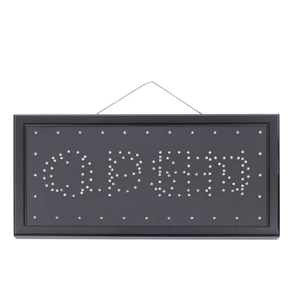 Wildnix PVC and MDF "OPEN/CLOSED" Sign with 155 Super LEDs, Energy Efficient, Easy to Install, for Storefronts, Windows, and Glass Doors