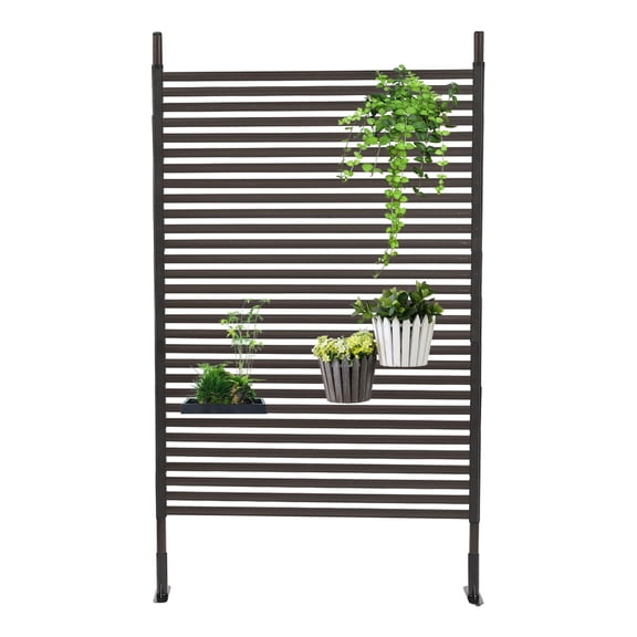 Wildnix Patio Privacy Screen, Durable Steel Frame with Plastic Coating, Waterproof and Rust-Proof, Adjustable Height, Multi-Functional for Garden, Home, and Office Use