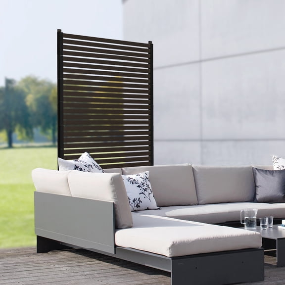 Wildnix Patio Privacy Screen, Waterproof and Rust-Proof Steel Pipe, Adjustable Height, T-Shaped Base for Stability, Multi-Functional Use for Privacy, Plant Support, and Area Division