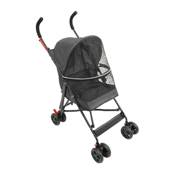 Wildnix Pet Stroller with Comfortable Cushion, 360 Rotating Wheels, Safety Features, and Convenient Storage for Small & Medium Pets