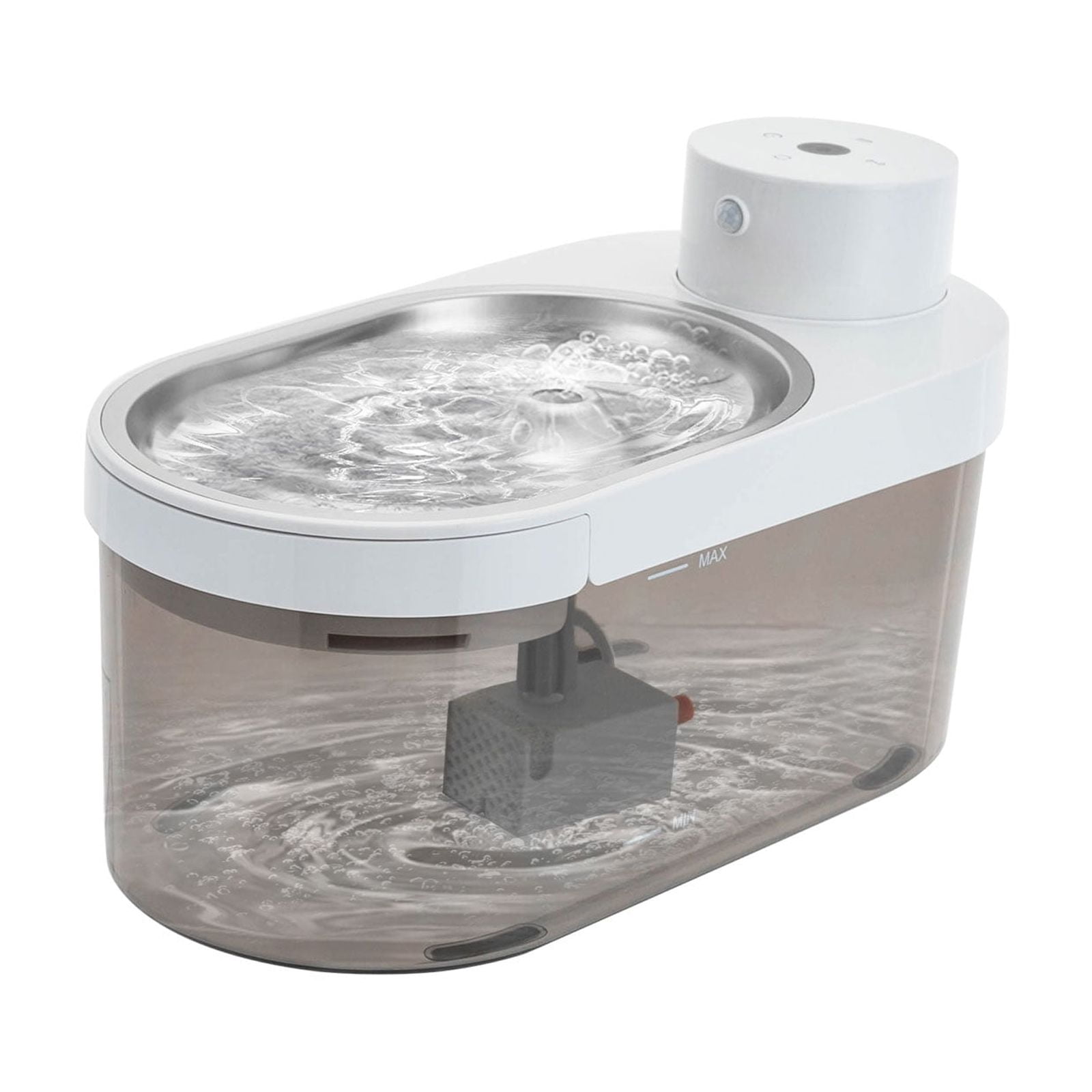 Wildnix Pet Water Dispenser, Stainless Steel & Cordless Design, 1.06 gal Large Capacity with 3 Water Outlet Modes, Ideal for Cats & Dogs